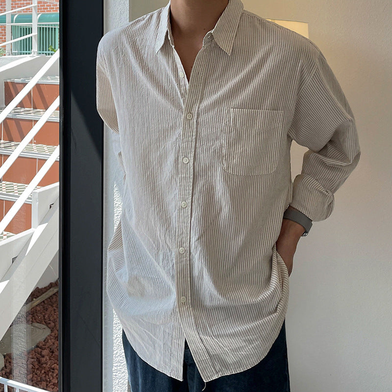 Men's long sleeve striped shirt