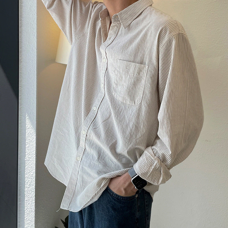 Men's long sleeve striped shirt
