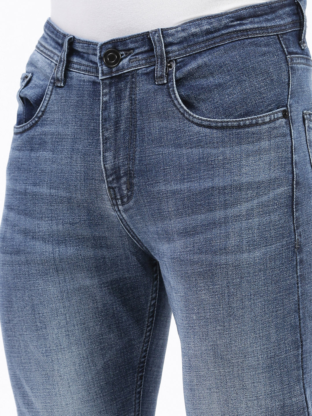 Men's Blue Tapered Fit Jeans