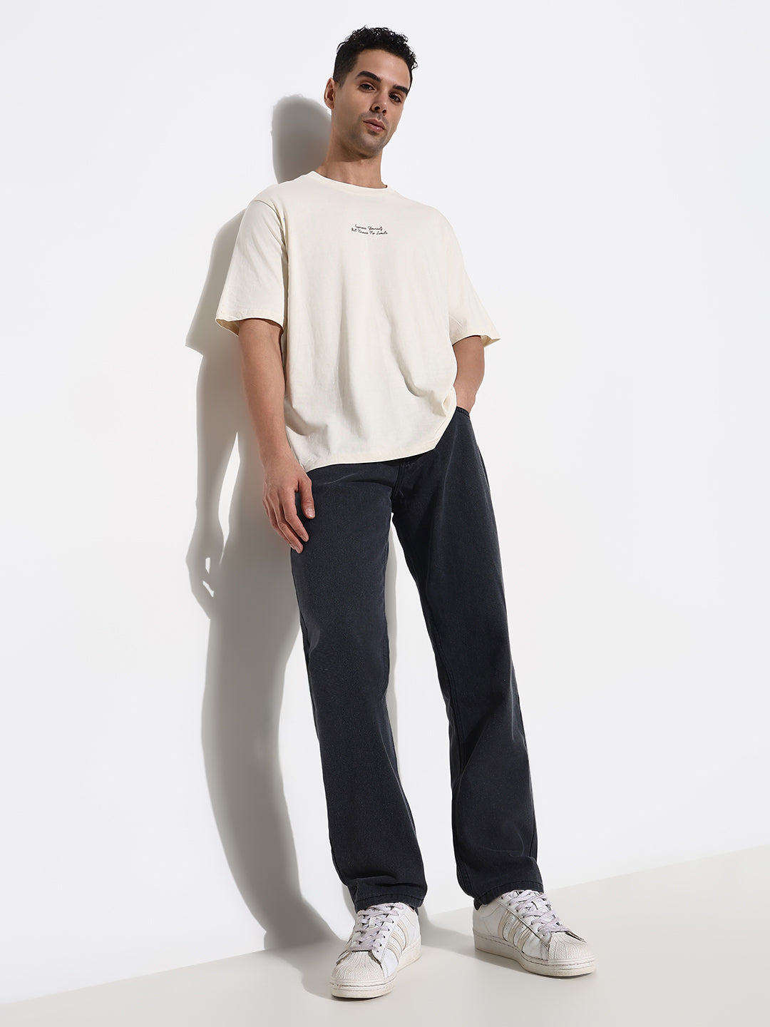 Men's Grey Straight Fit Jeans