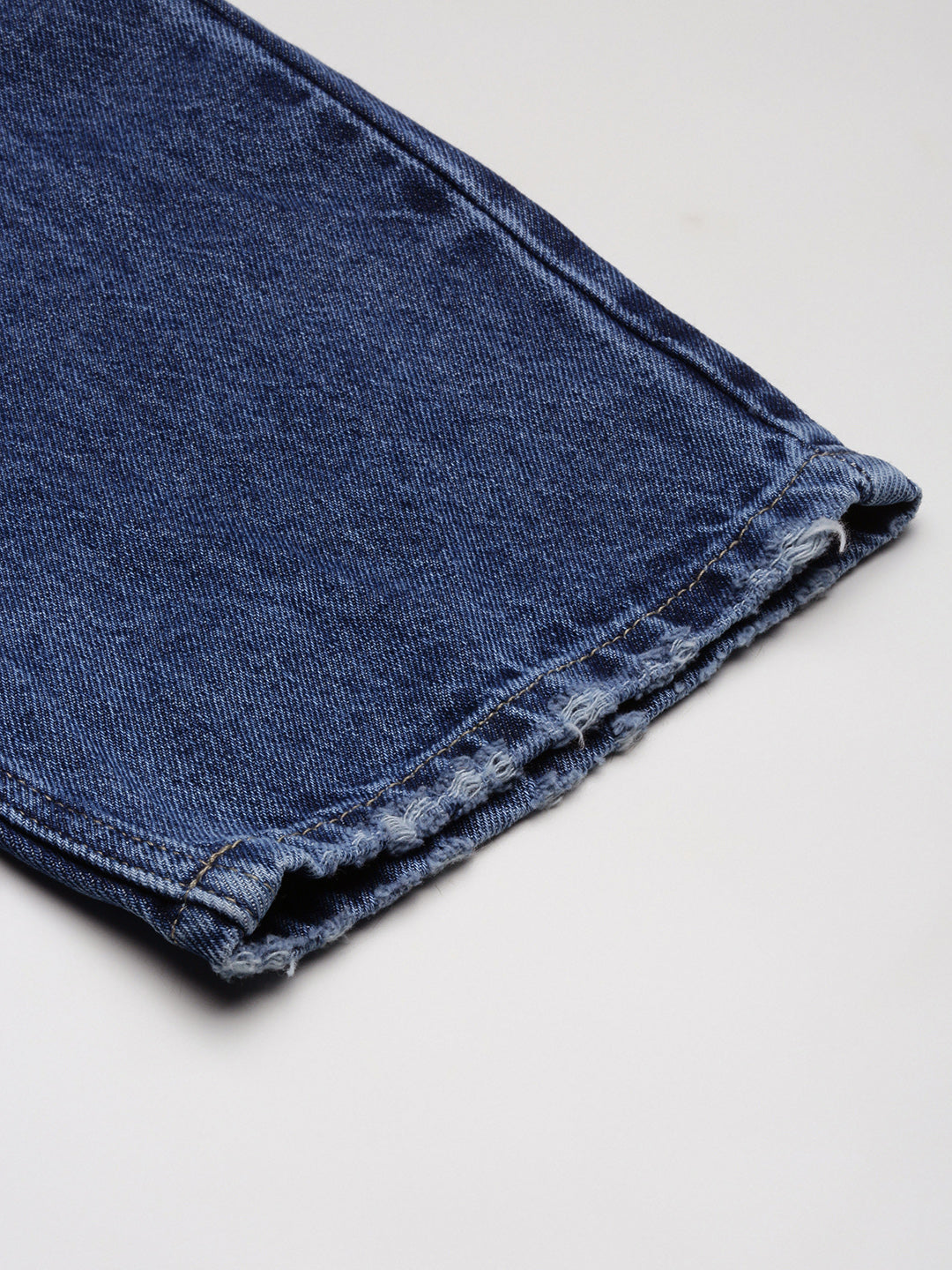 Men's Blue Solid Baggy Jeans