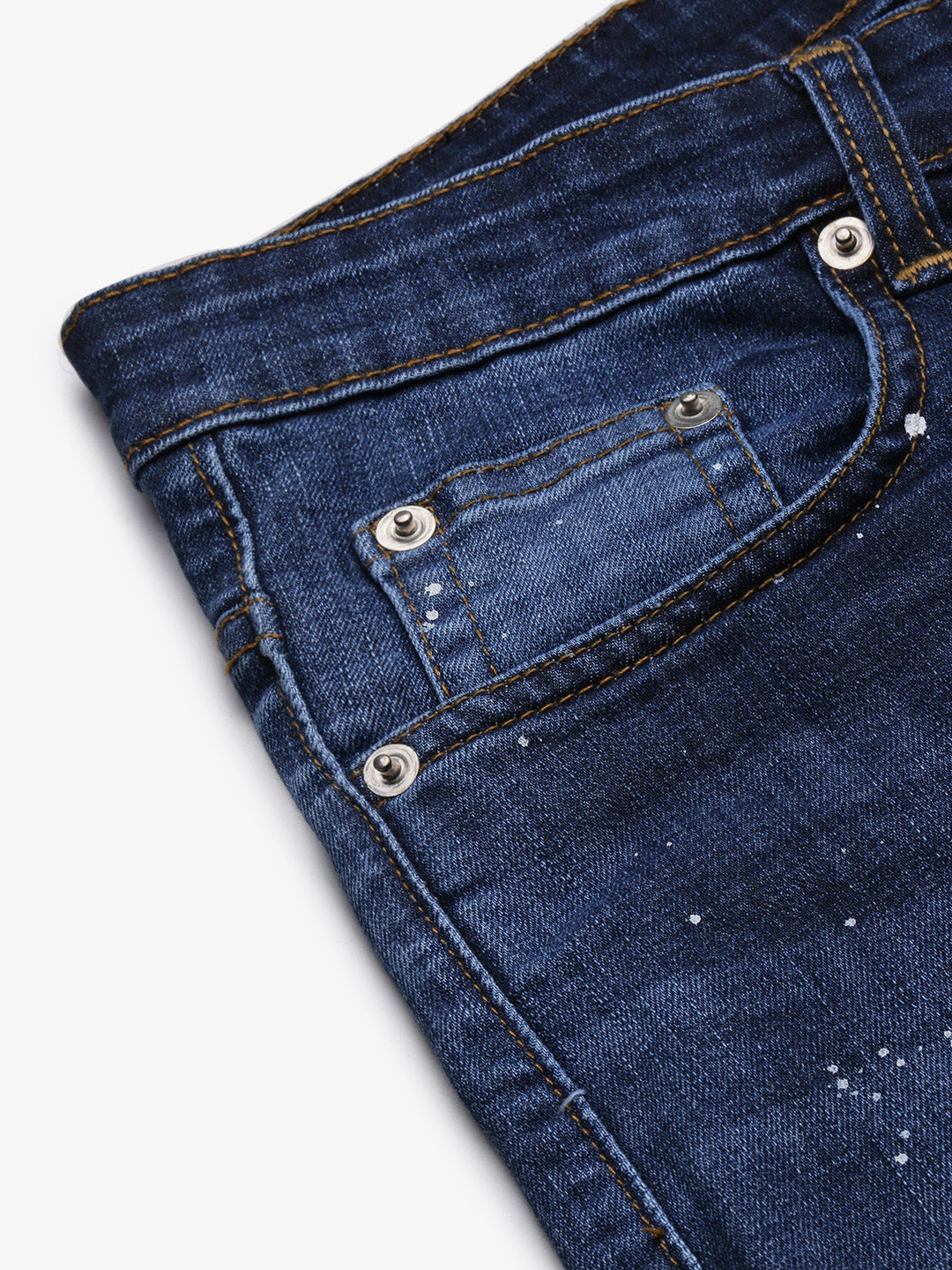 Men's Blue Solid Straight Fit Jeans