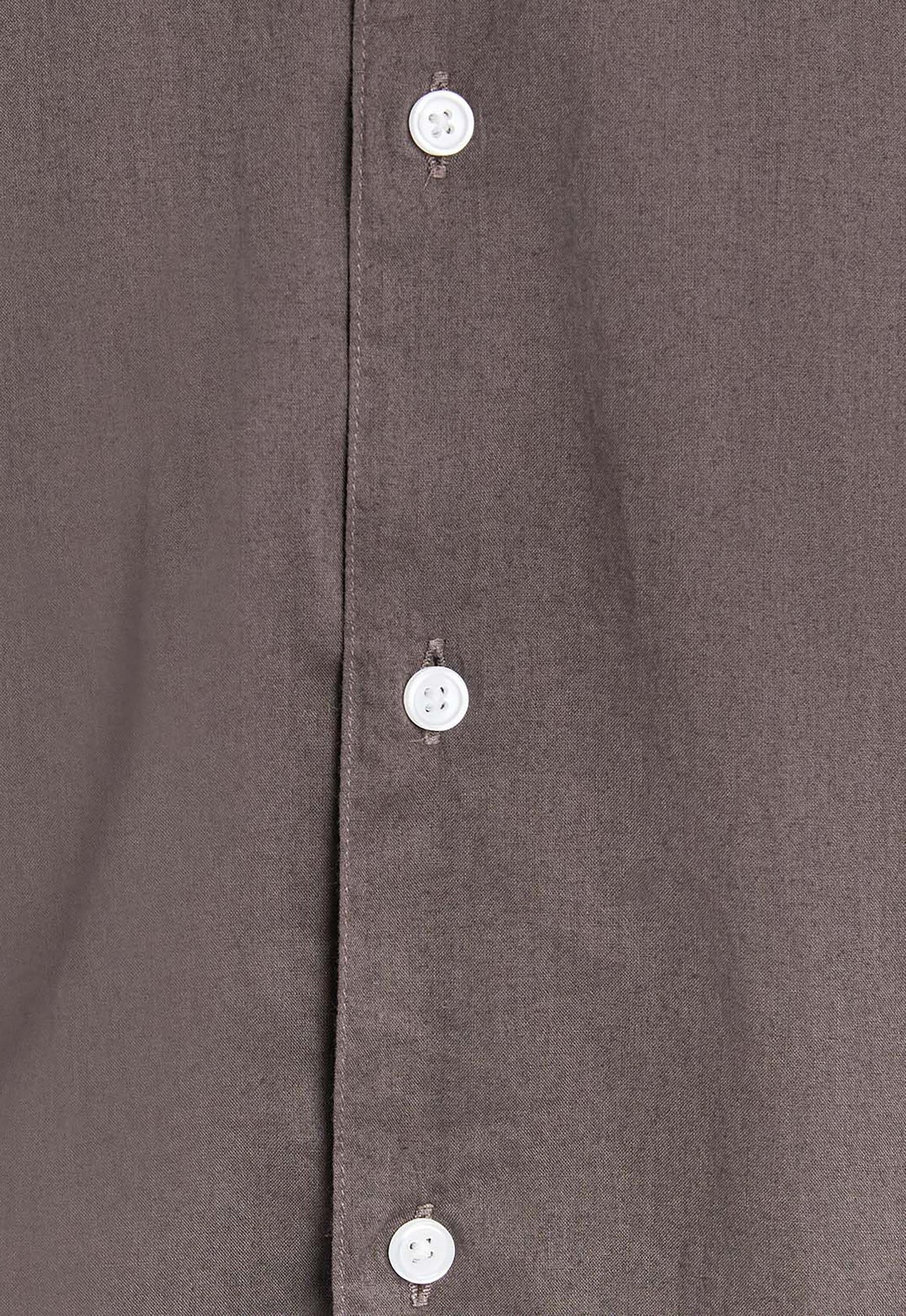 Folded Collar Cotton Shirt - Worn Choc