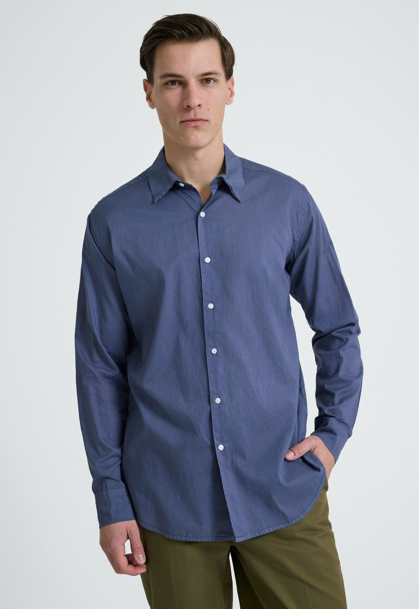 Folded Collar Cotton Shirt - Piper
