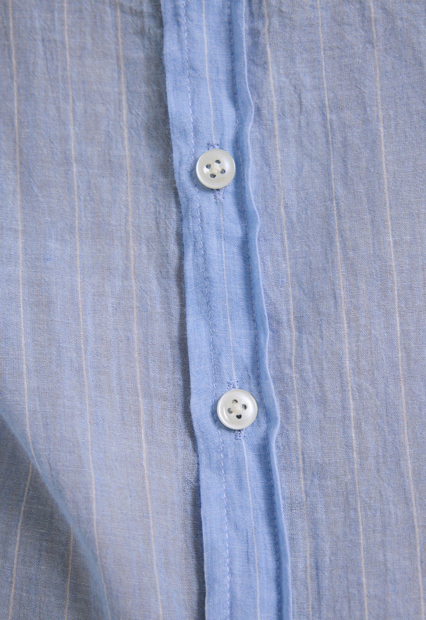 Beckett Cotton Shirt - Pinstripe in Chambray
