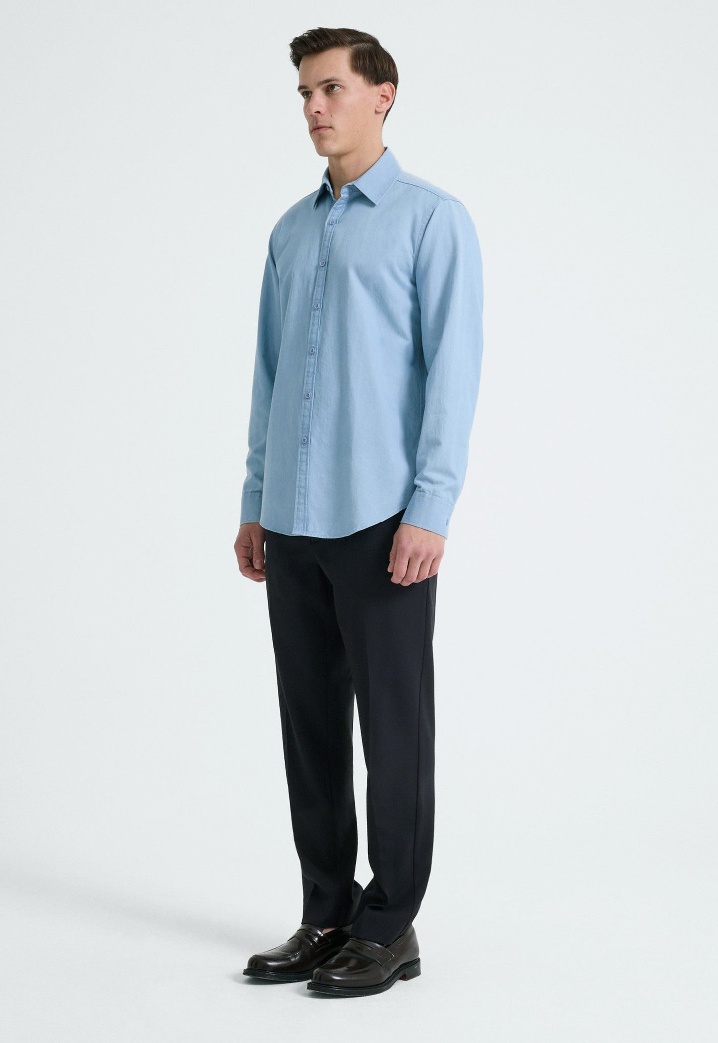 Alwyn Cotton Shirt - Bleached Denim