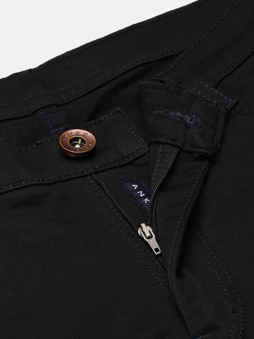 Men's Black Slim Fit Low-Rise Jeans