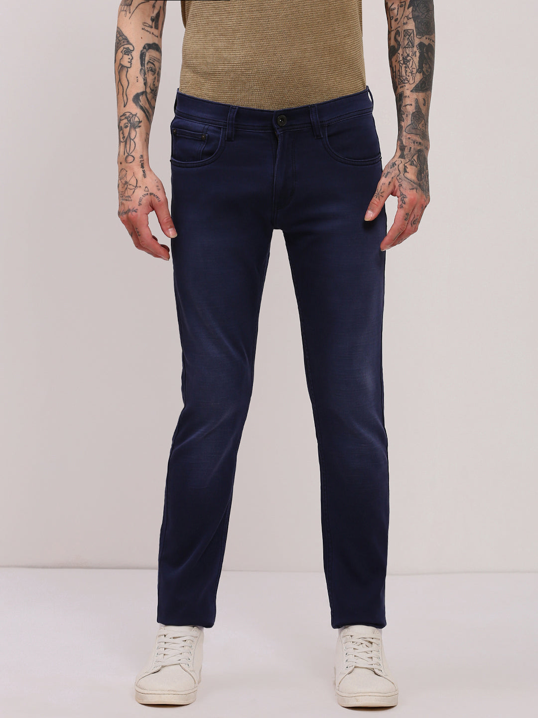 Men's Navy Blue Slim Fit Jeans