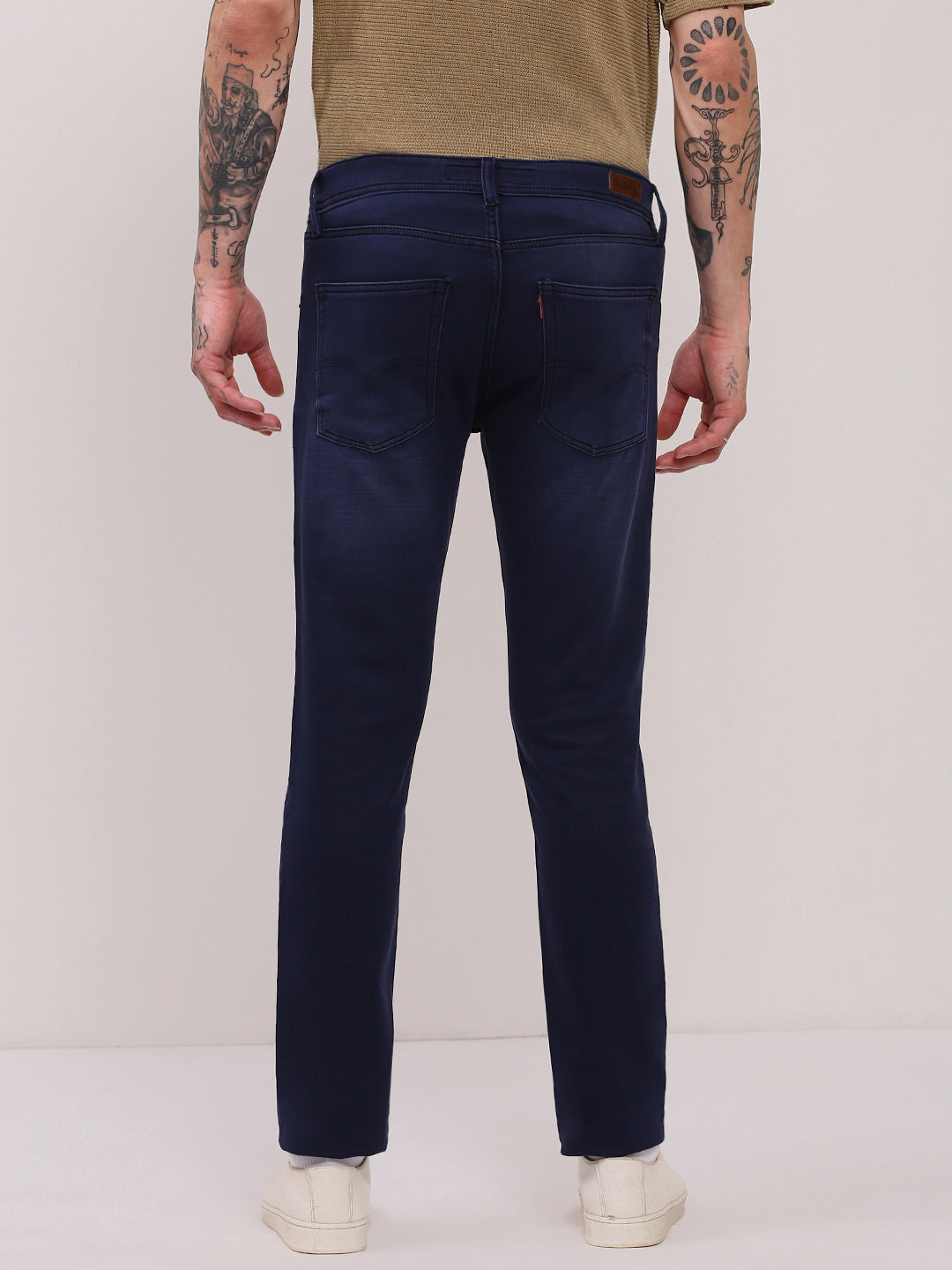 Men's Navy Blue Slim Fit Jeans