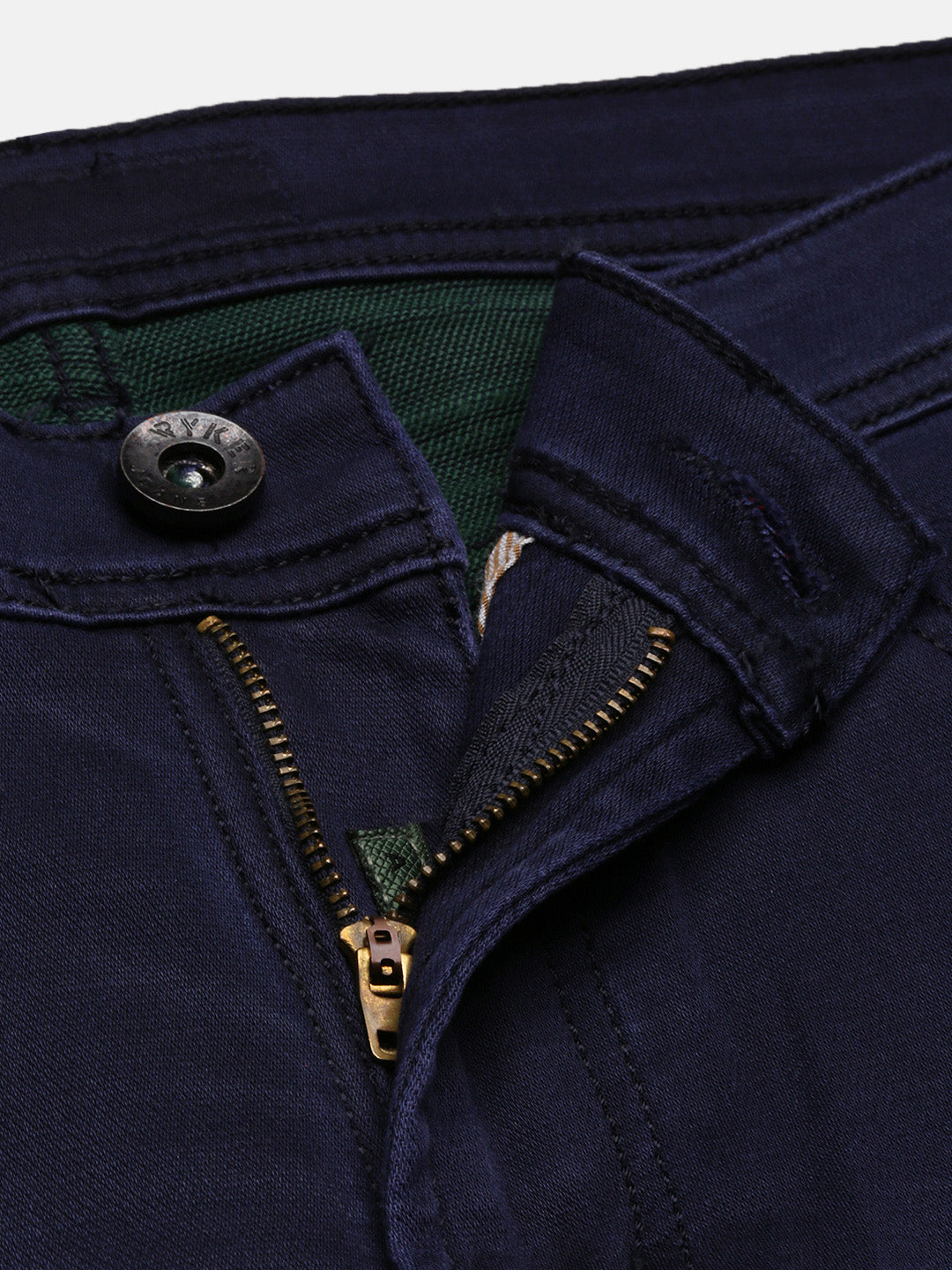 Men's Navy Blue Comfort Slim Fit Low-Rise Light Fade Cotton Jeans