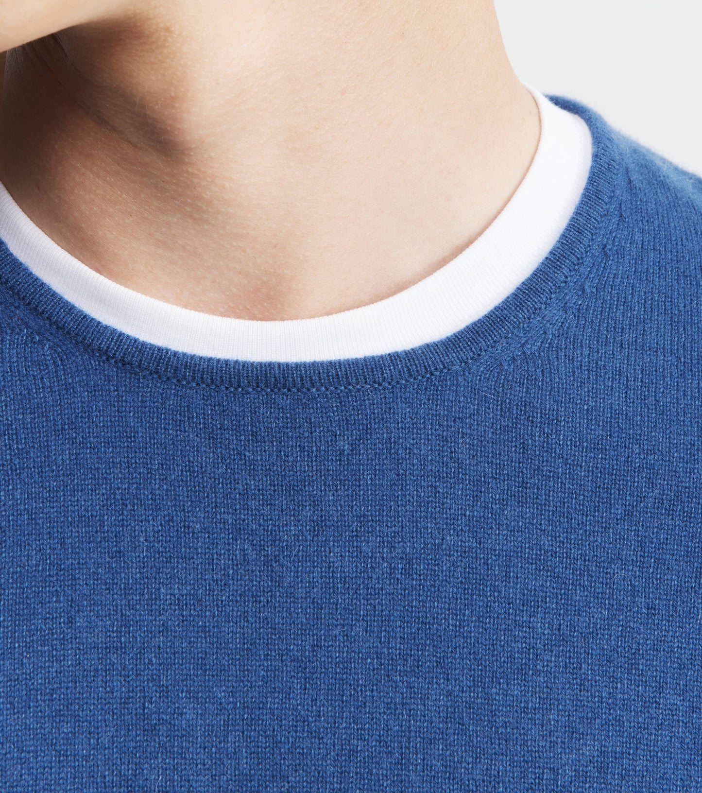 Cashmere Oversized Crew Sweater - Indigo