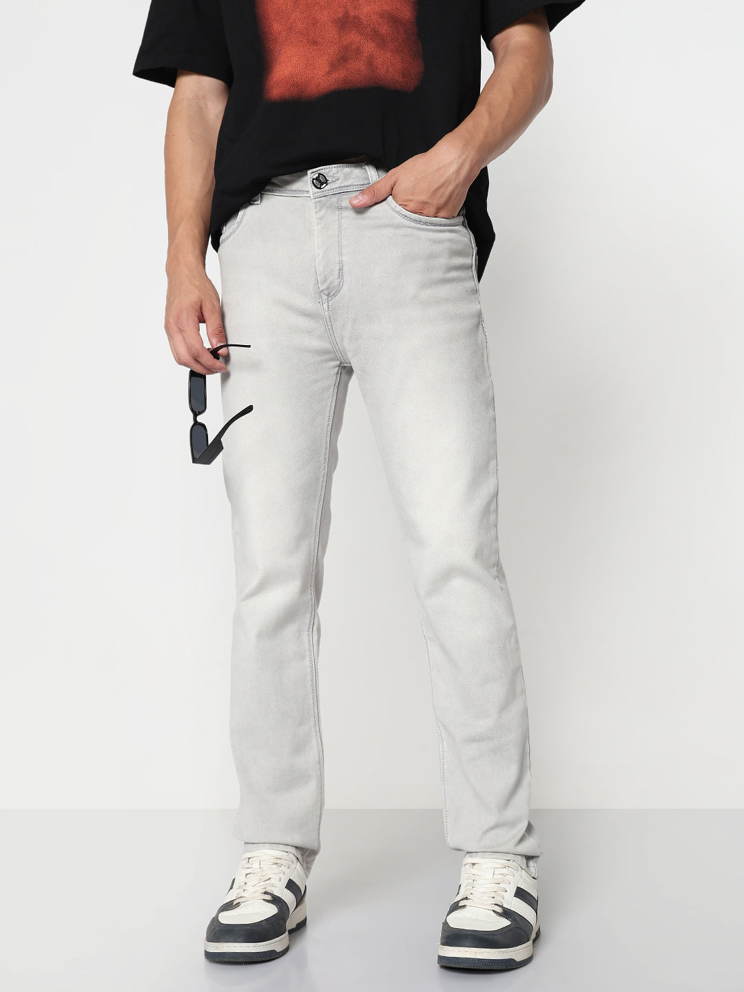 Men's Grey Slim Fit Jeans