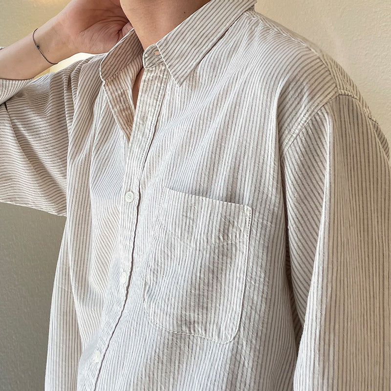 Men's long sleeve striped shirt