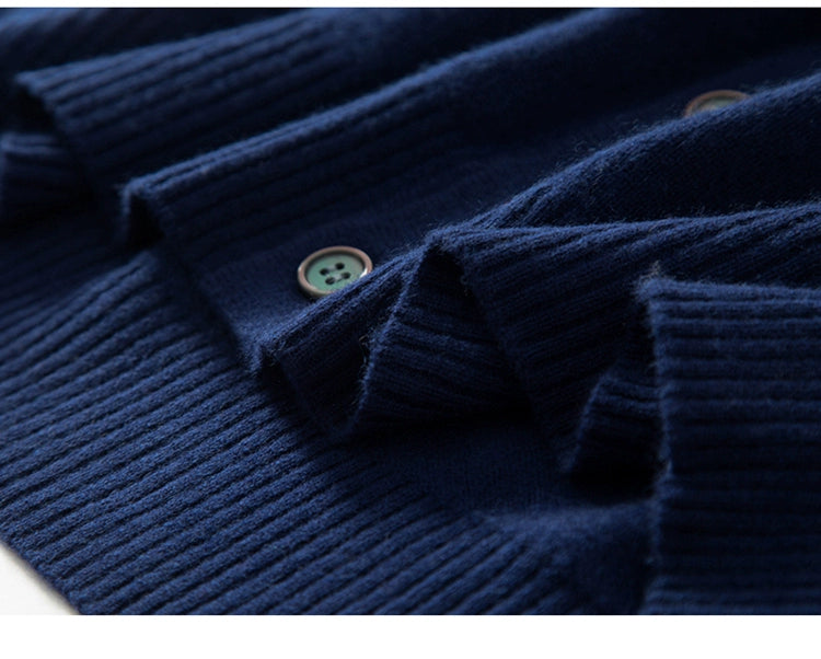 Men's V-neck button-down loose casual sweater cardigan