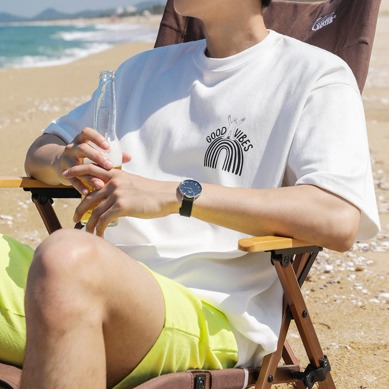 Men's summer short-sleeved T-shirt Korean style trendy loose half-sleeve
