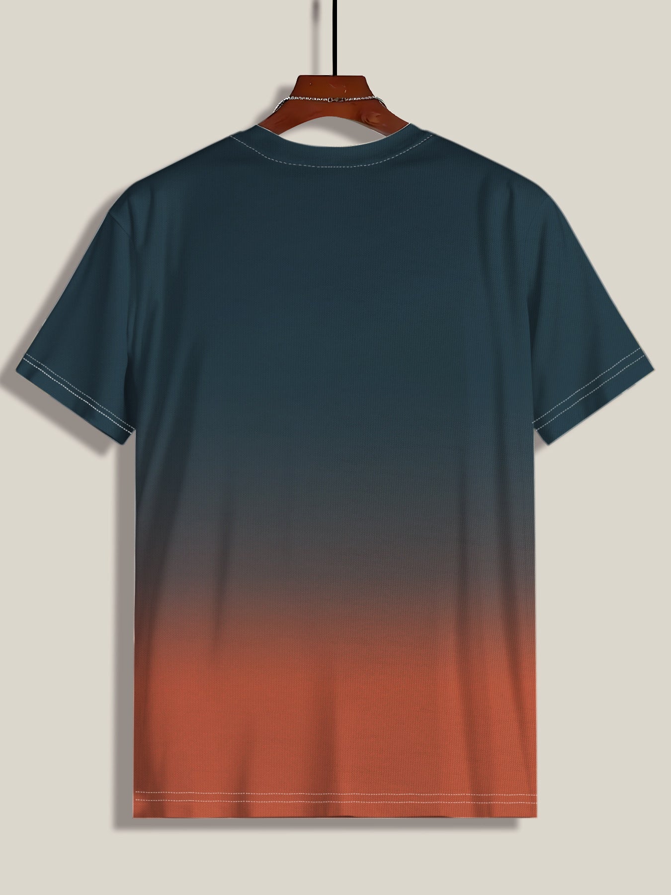 Paris Letters Printed Gradient Round Neck Short Sleeve T-Shirt