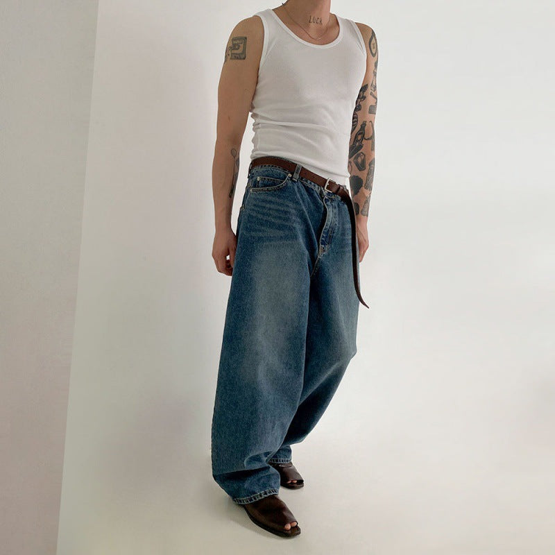 American style men's pure cotton vest