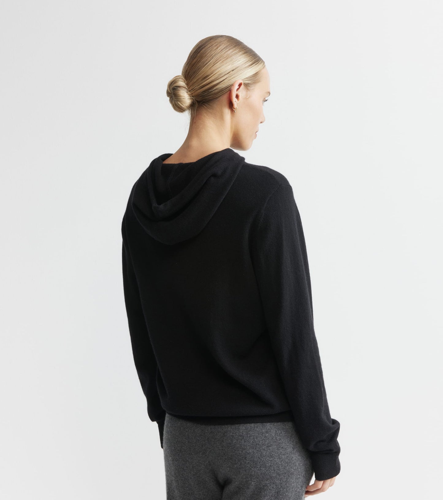 Unisex Cashmere Hoodie - Black