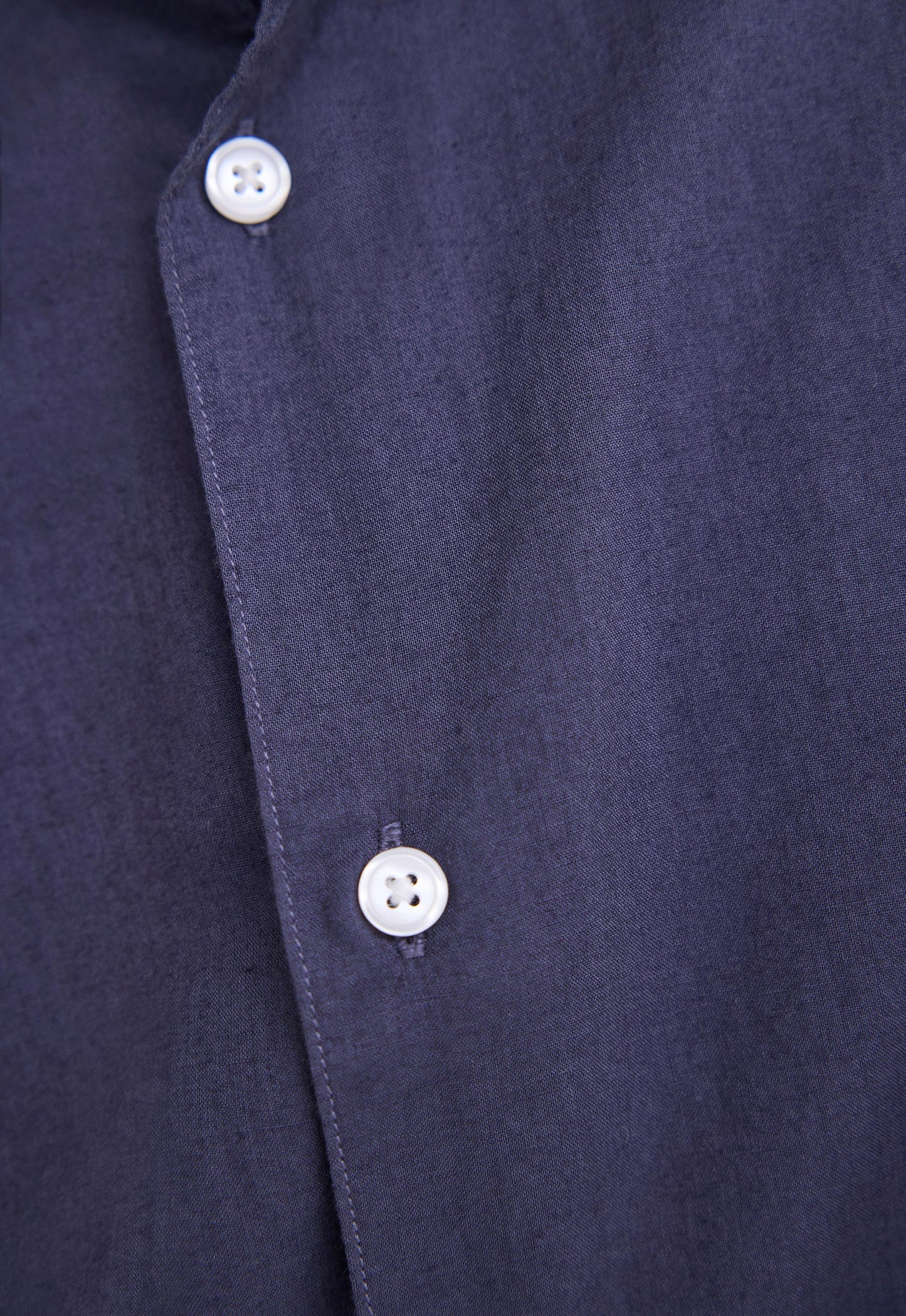 Folded Collar Cotton Shirt - Billy Blue