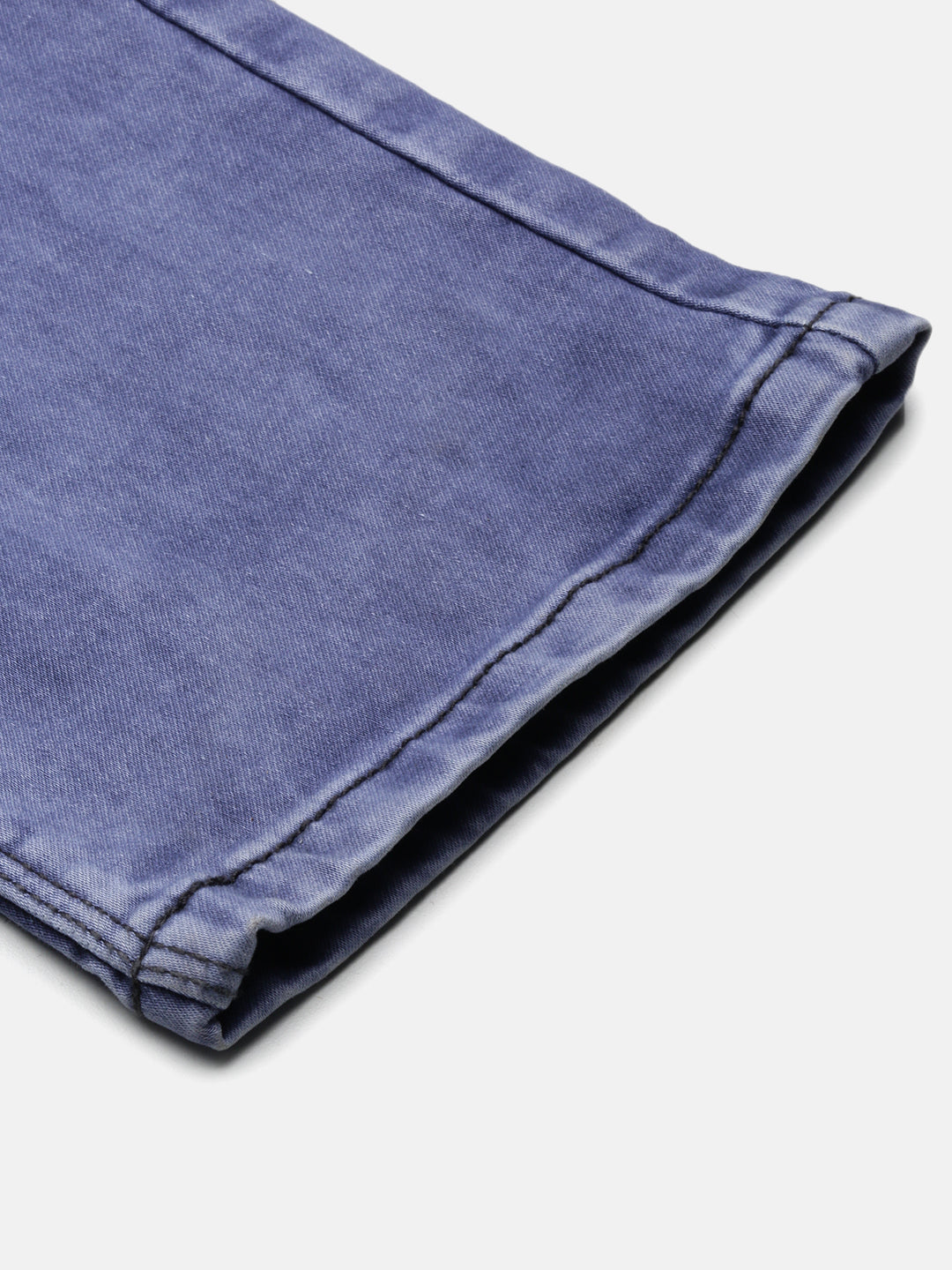 Men's Blue Solid Straight Fit Low-Rise Stretchable Jeans