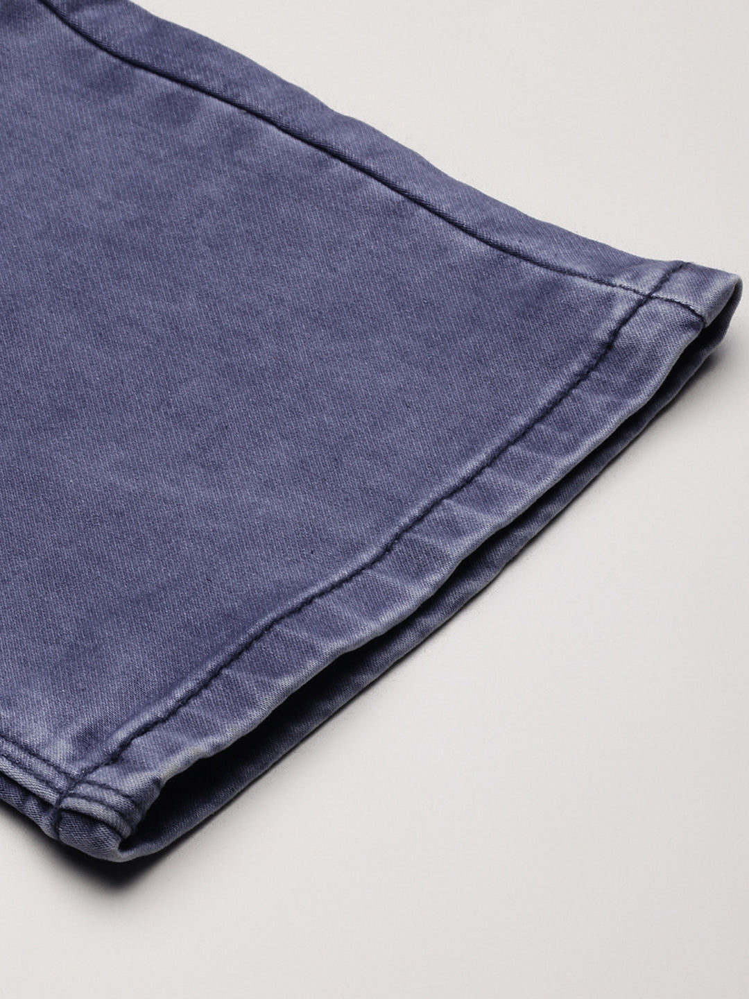 Men's Blue Comfort Solid Straight Fit Jeans