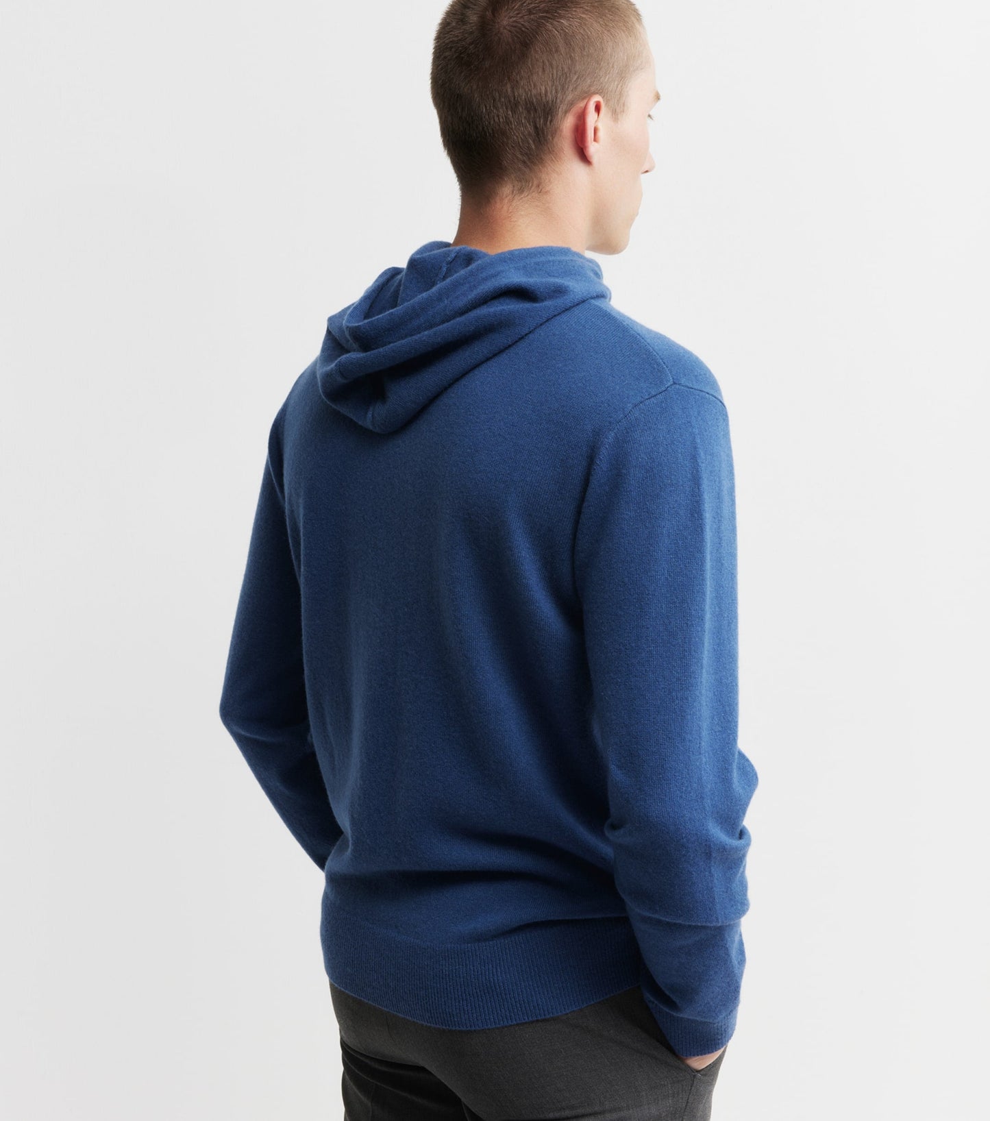 Unisex Cashmere Hoodie - Indigo