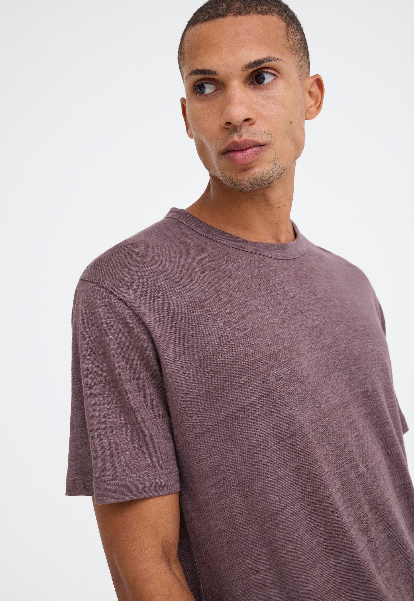 Line Linen Tee - Husk