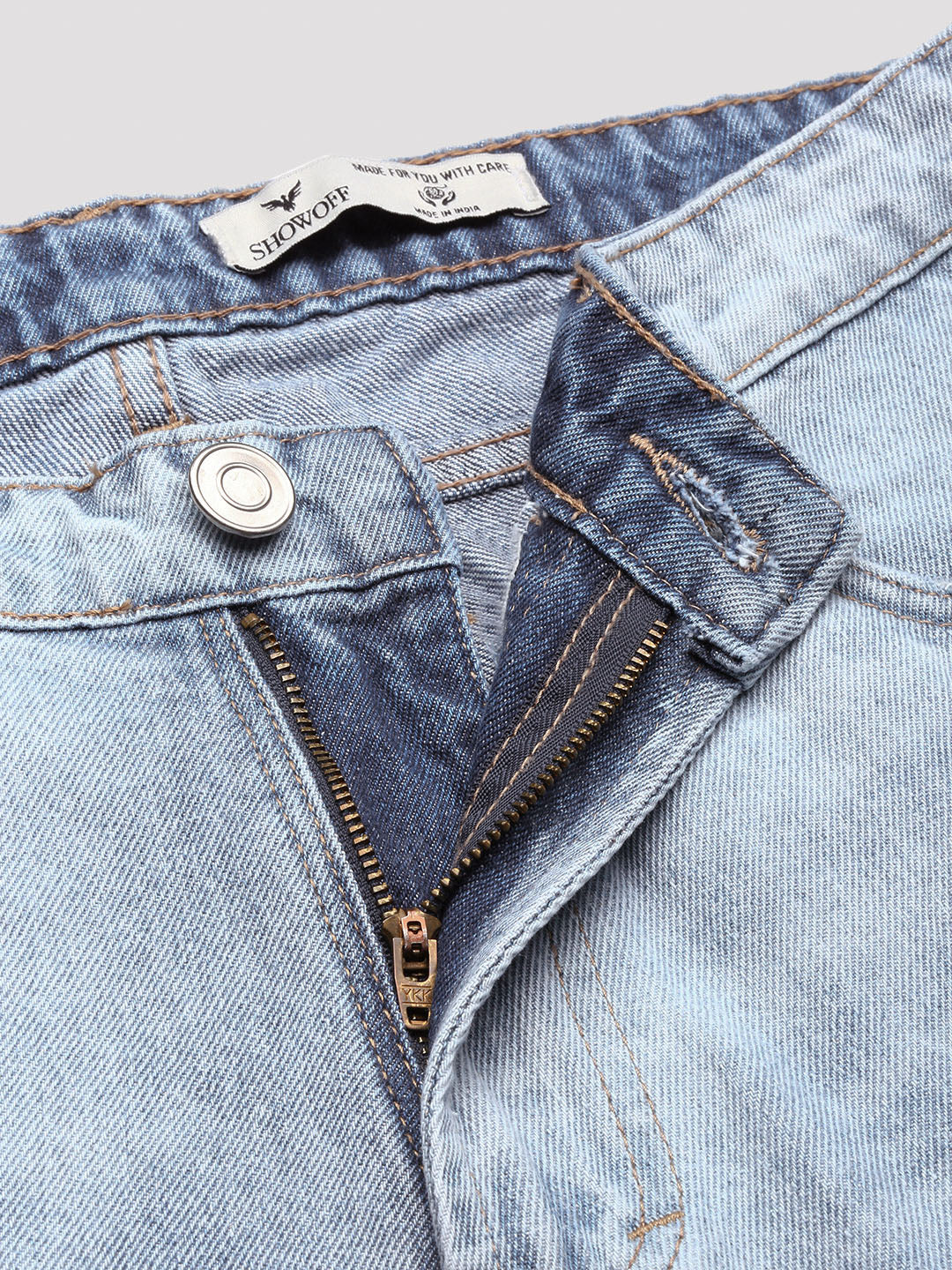 Men's Blue Regular Fit Slash Knee Torn Jeans