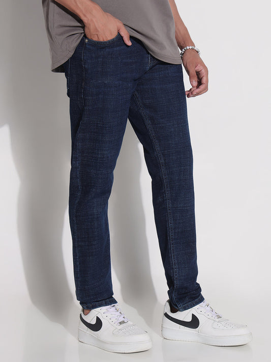 Men's Navy Blue Slim Fit Jeans