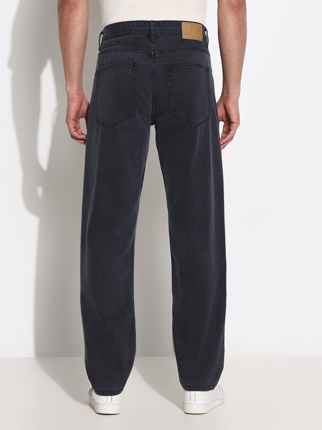 Men's Grey Straight Fit Jeans