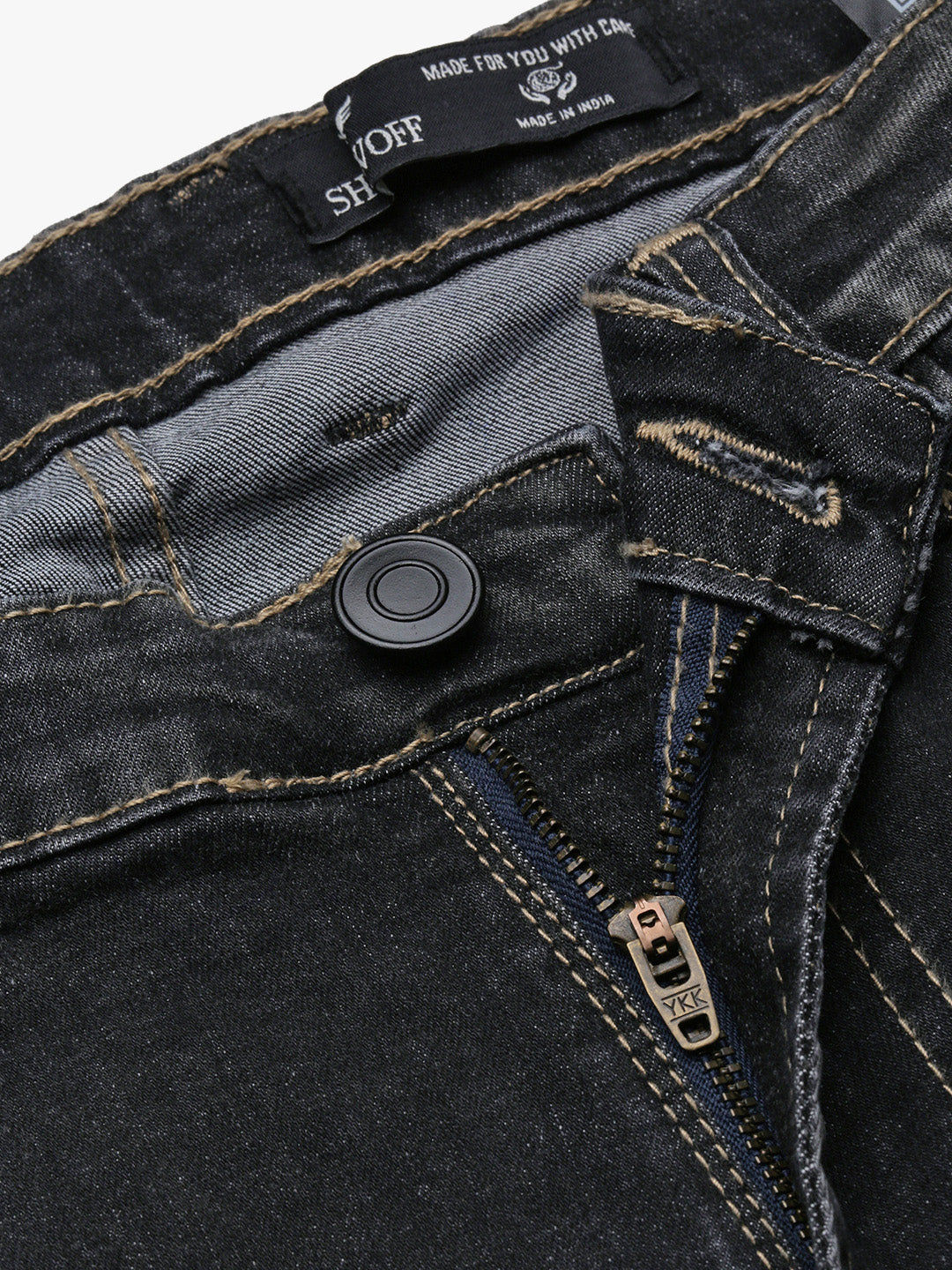 Men's Grey Solid Straight Fit Jeans