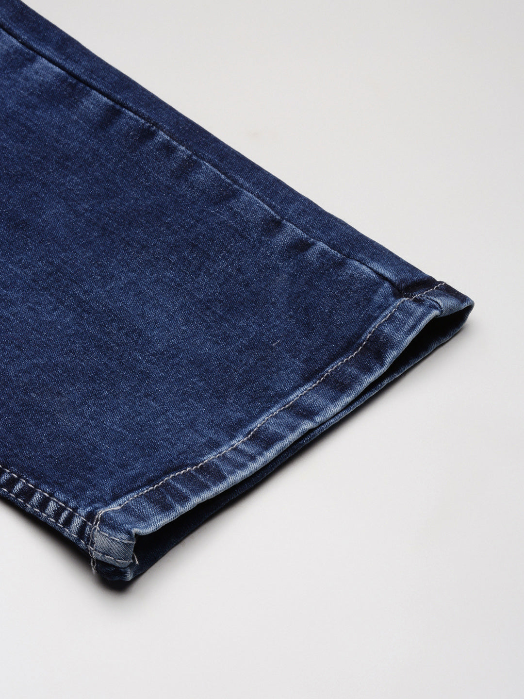 Men's Blue Comfort Straight Fit Low-Rise Jeans