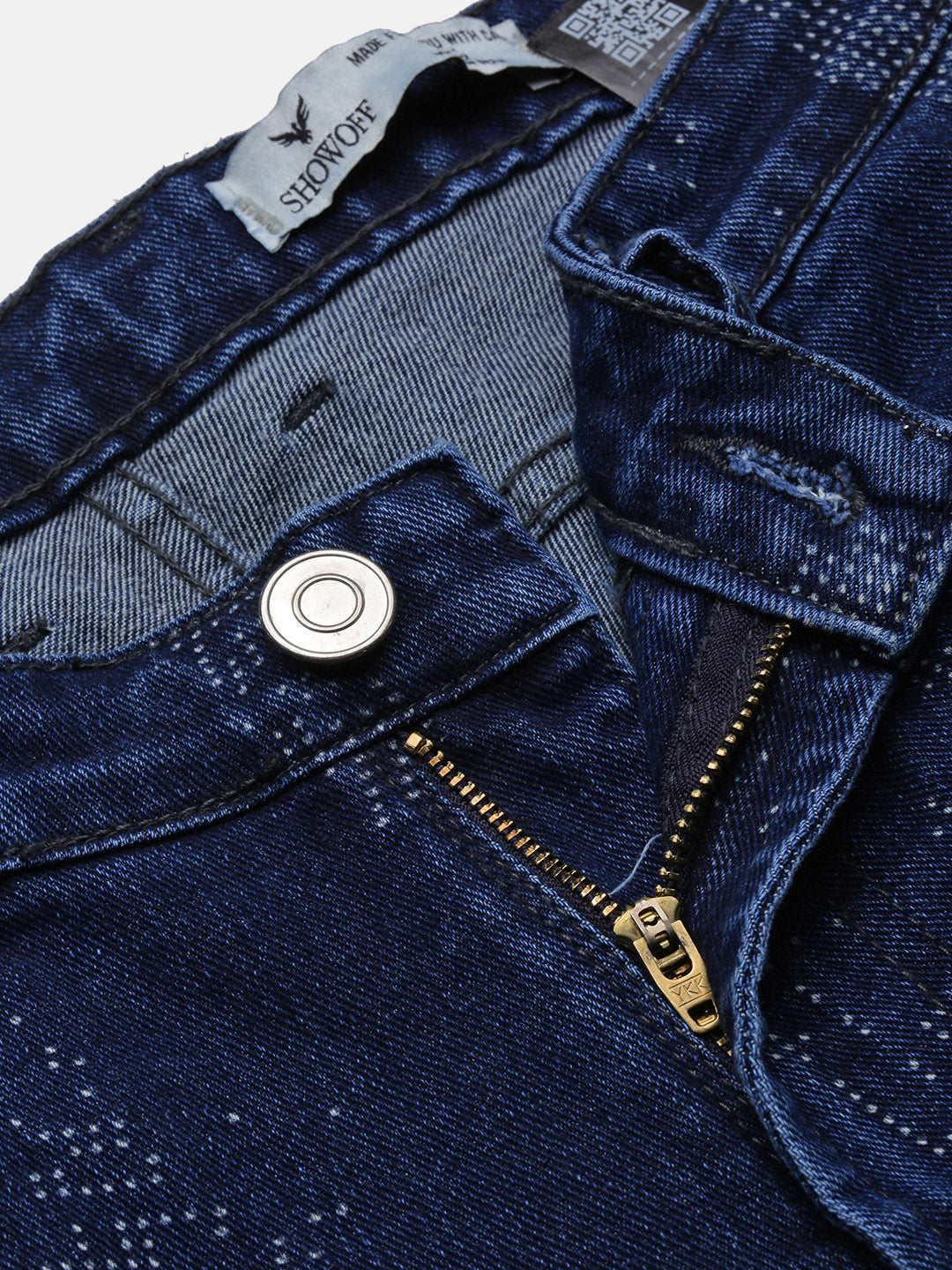 Men's Blue Solid Straight Fit Jeans