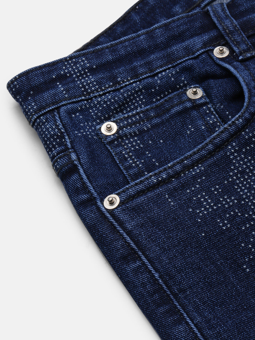 Men's Blue Solid Straight Fit Jeans