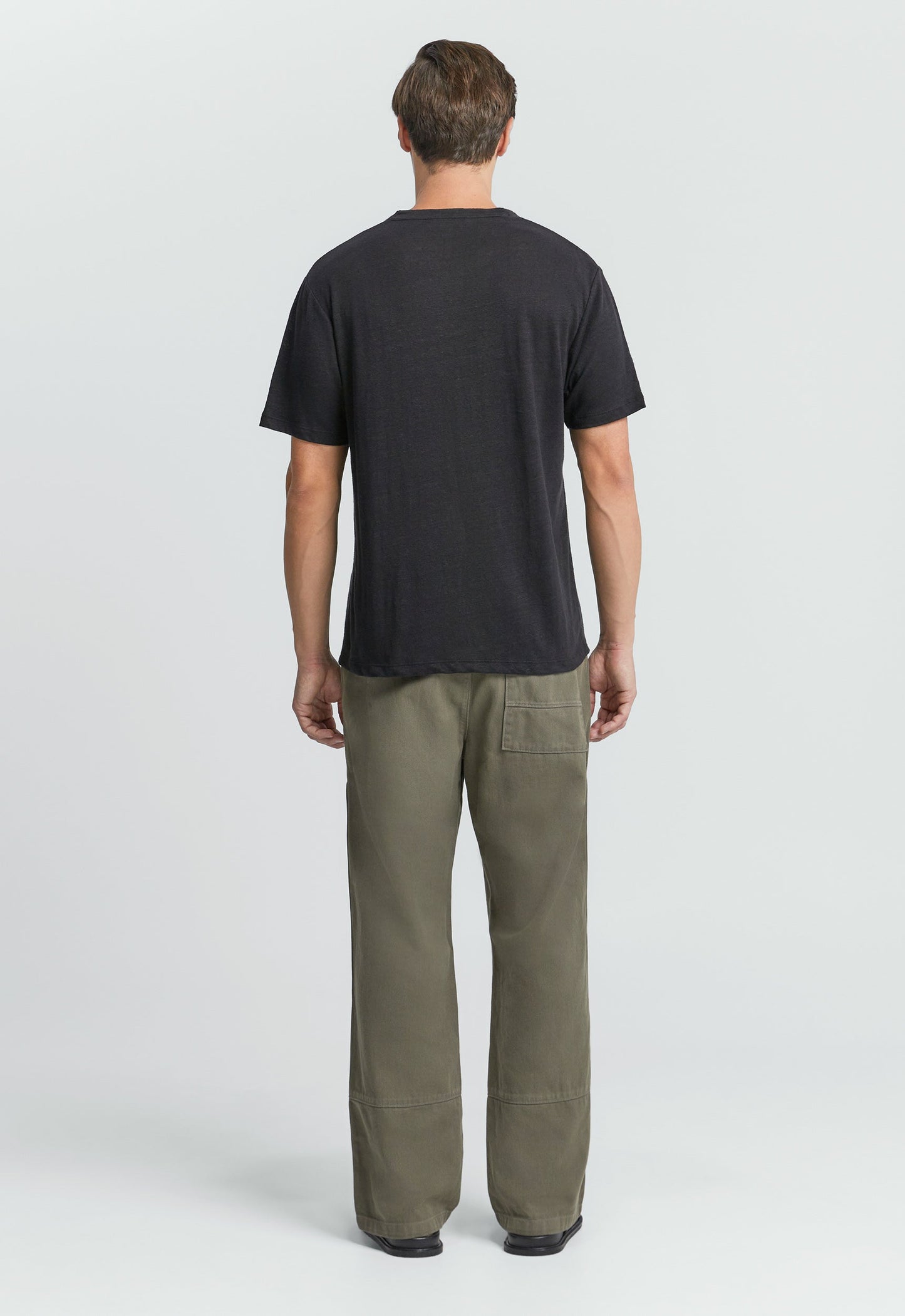 Line Linen Tee - Black