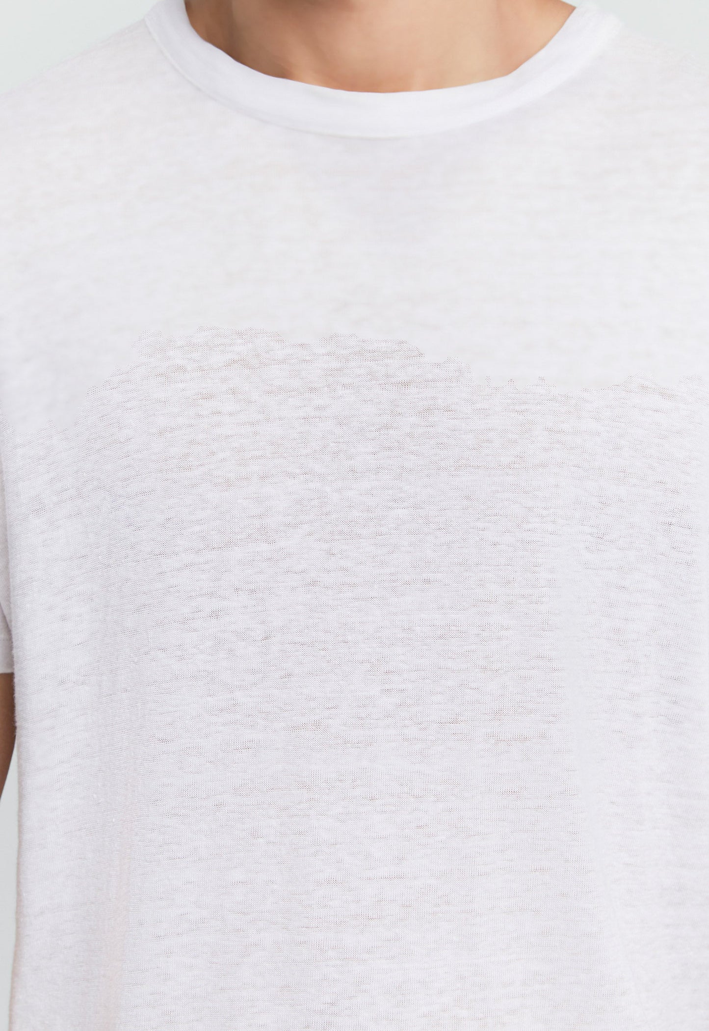Line Linen Tee - White