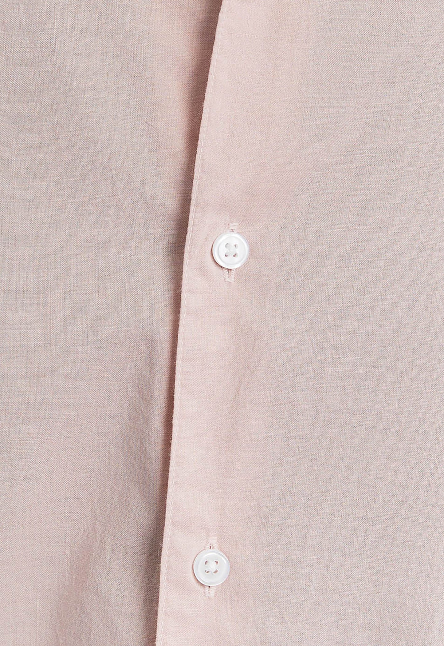 Folded Collar Cotton Shirt - Worn Pink