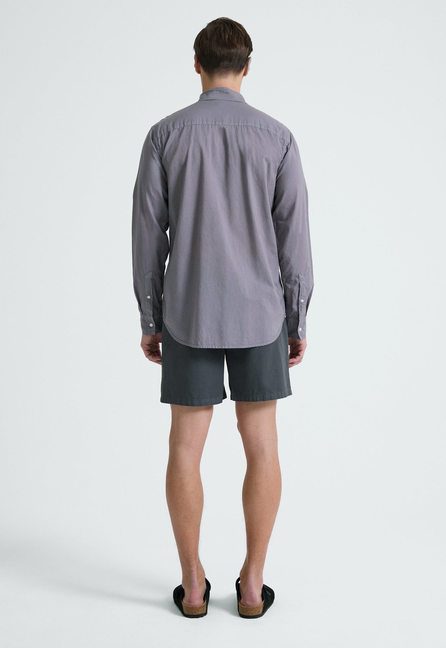 Folded Collar Cotton Shirt - Lama Tint
