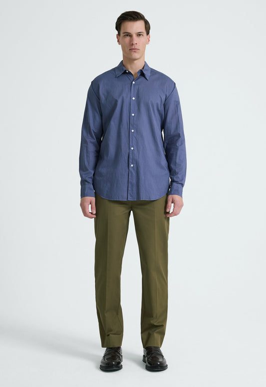 Folded Collar Cotton Shirt - Piper
