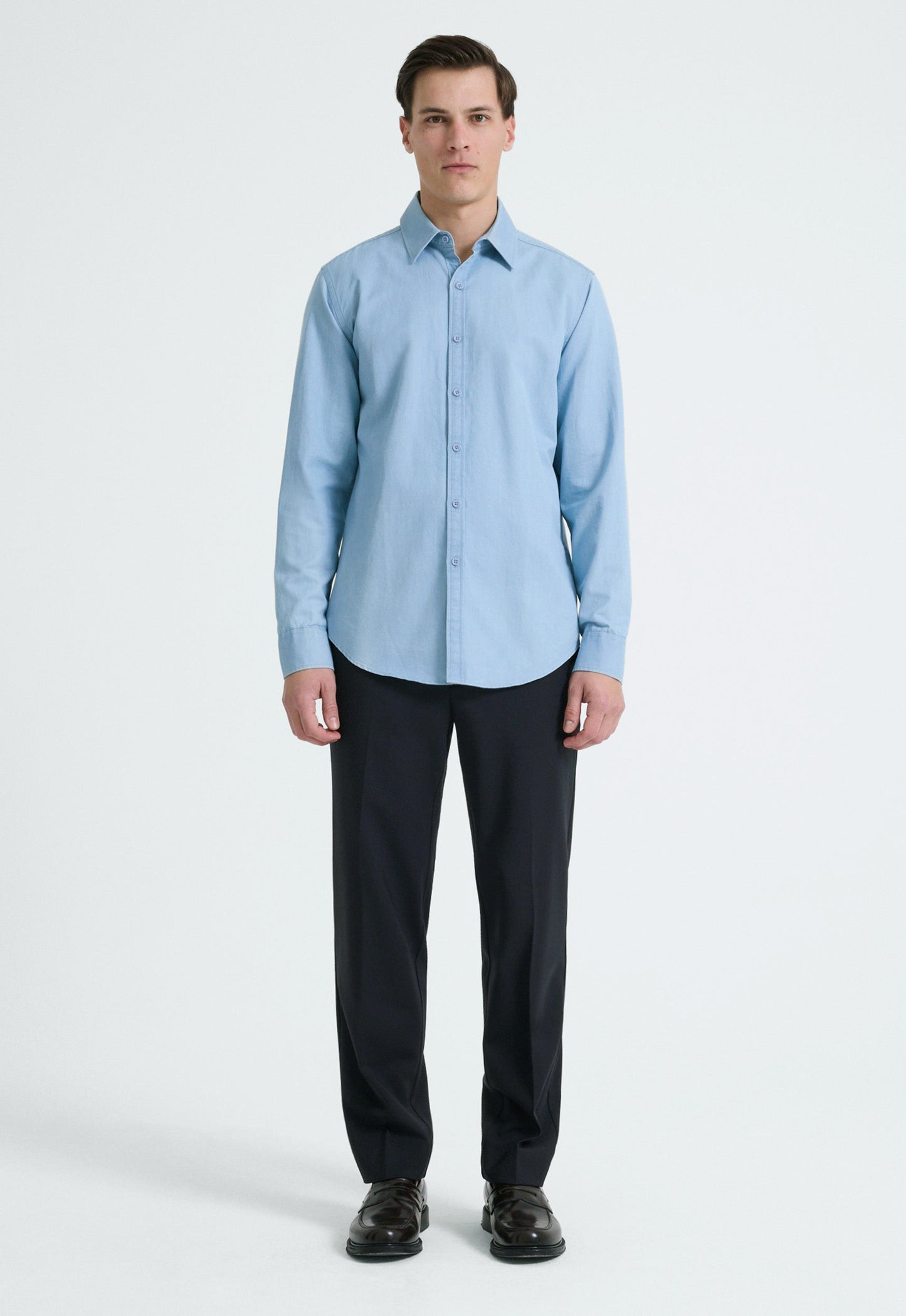 Alwyn Cotton Shirt - Bleached Denim