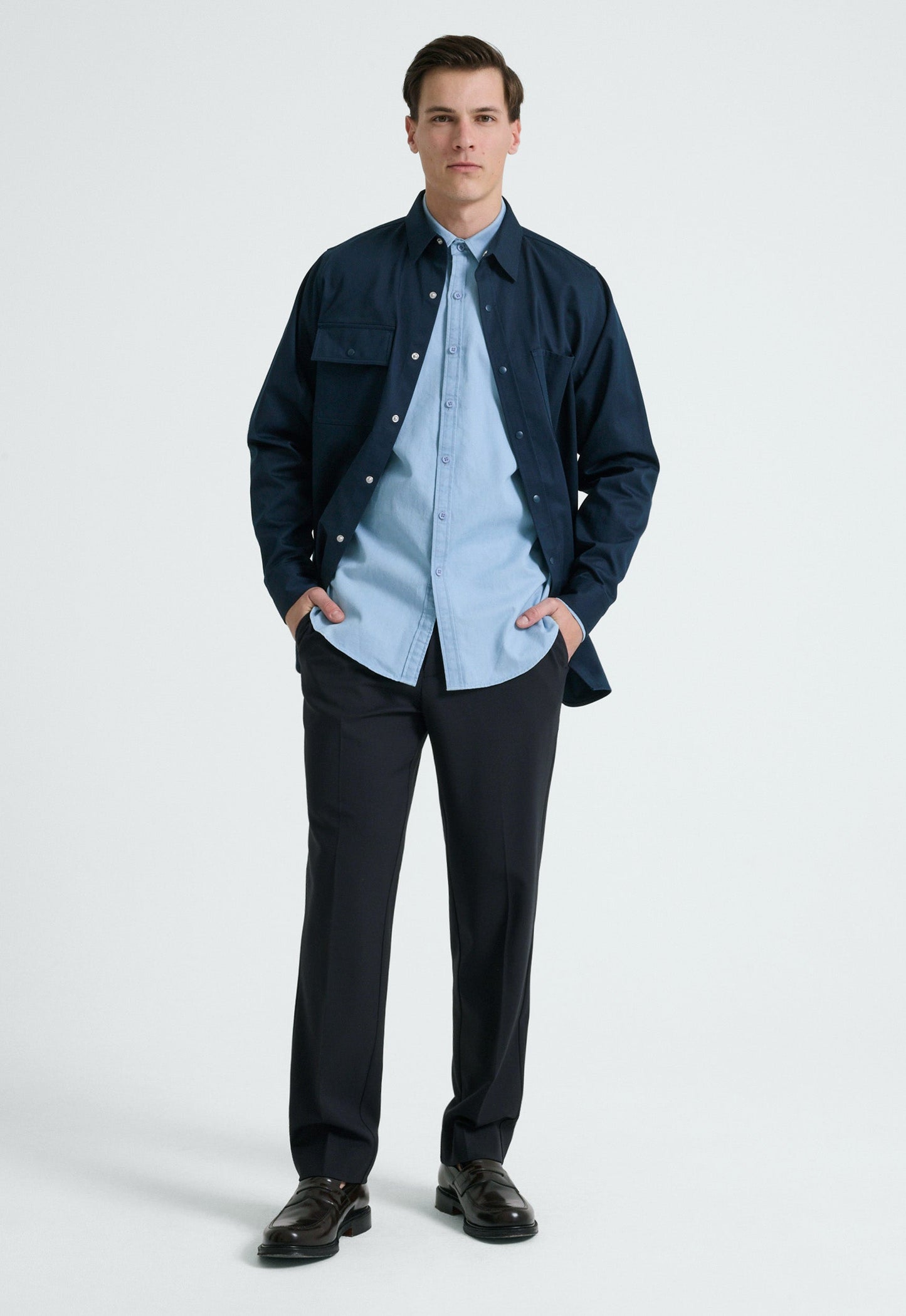 Alwyn Cotton Shirt - Bleached Denim