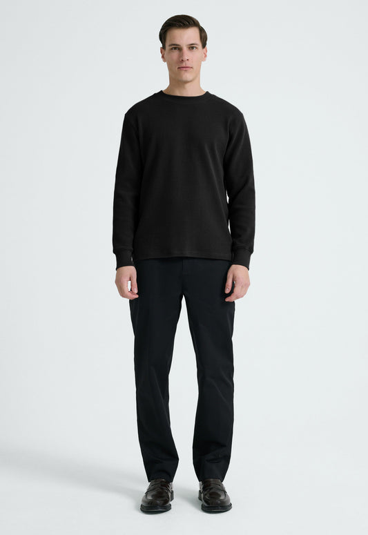 Quad Cotton LS Tee - Black