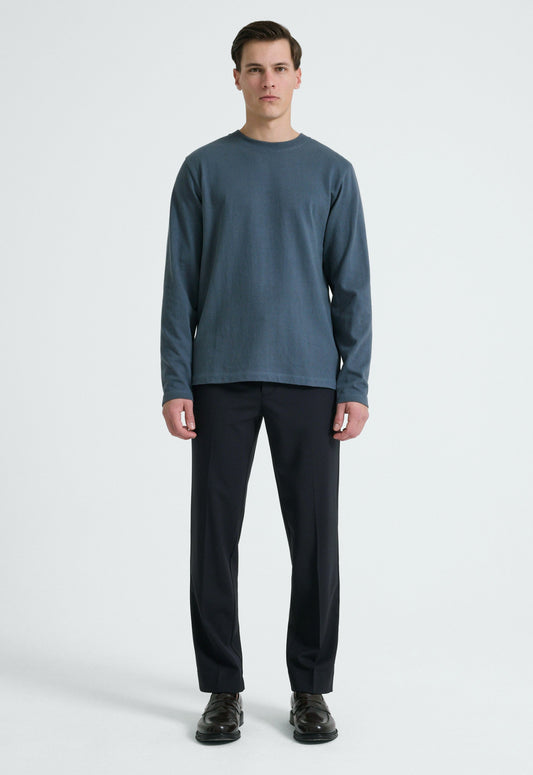 Barkley LS  Cotton Tee - Dover