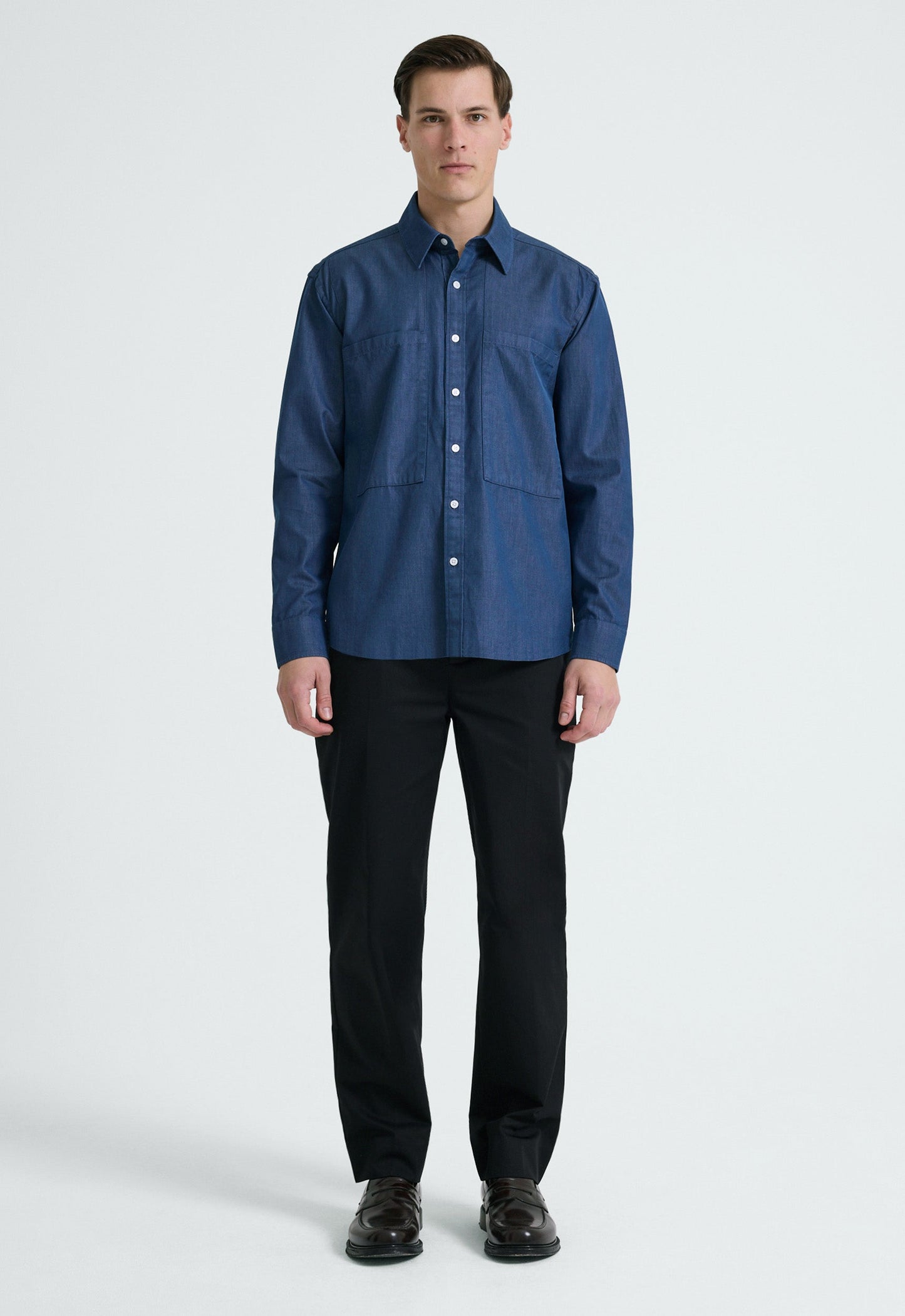 Murray Cotton Shirt - Prussian Blue