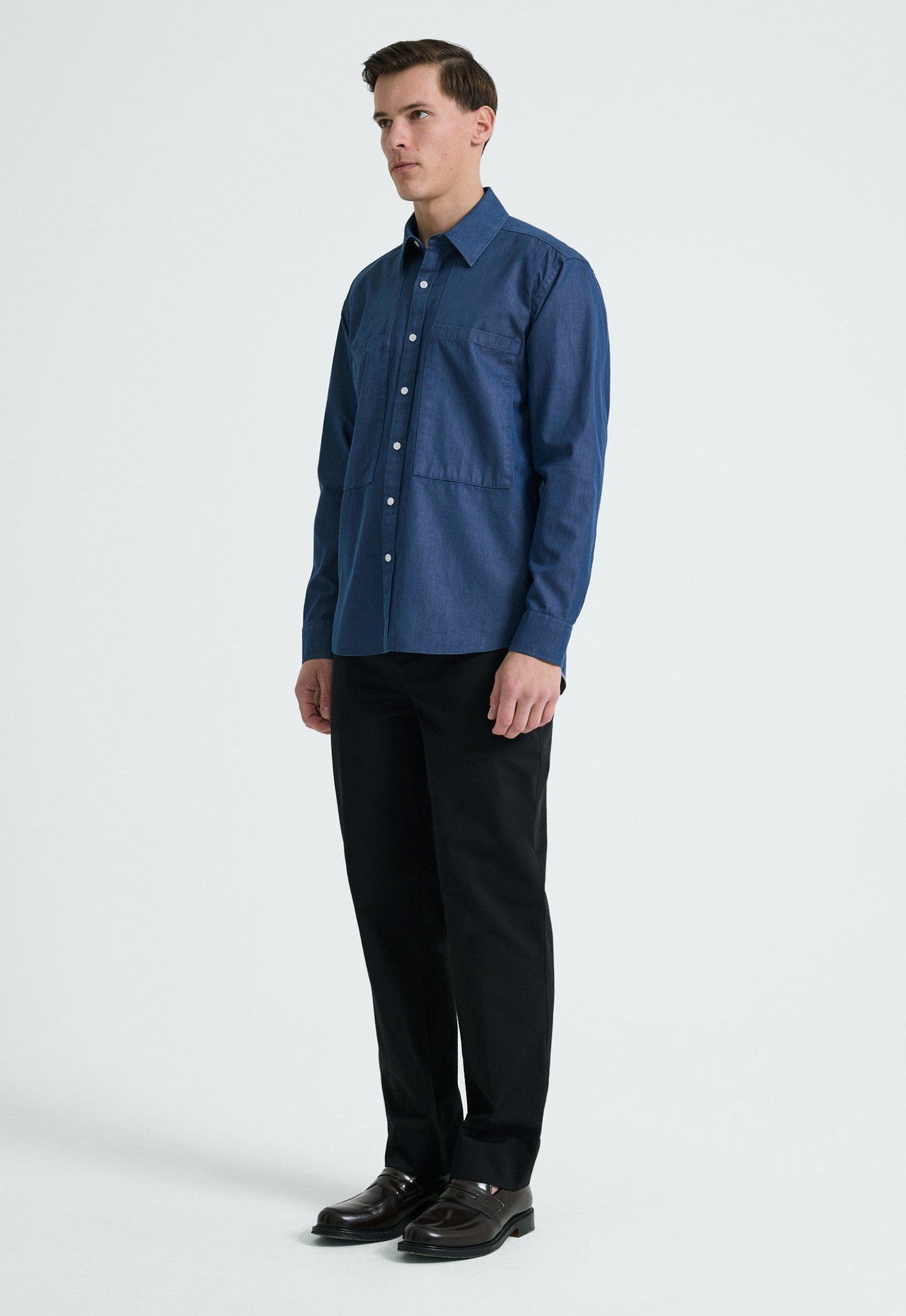 Murray Cotton Shirt - Prussian Blue