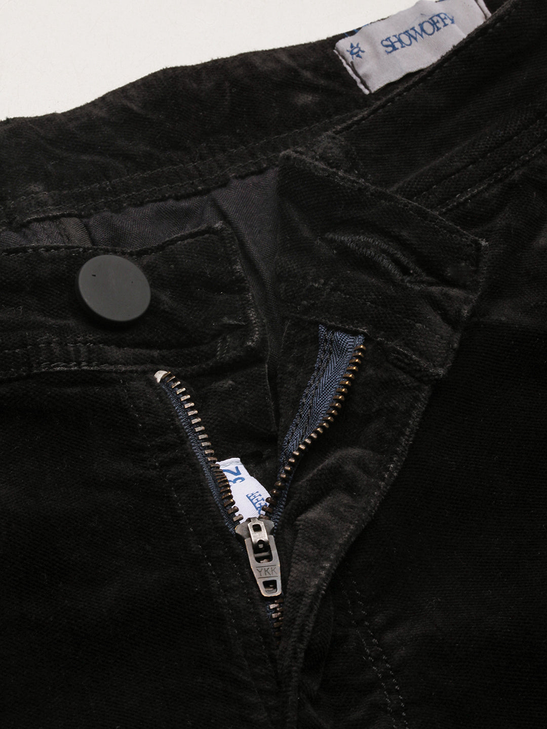 Men's Black Straight Fit Low-Rise Solid Jeans