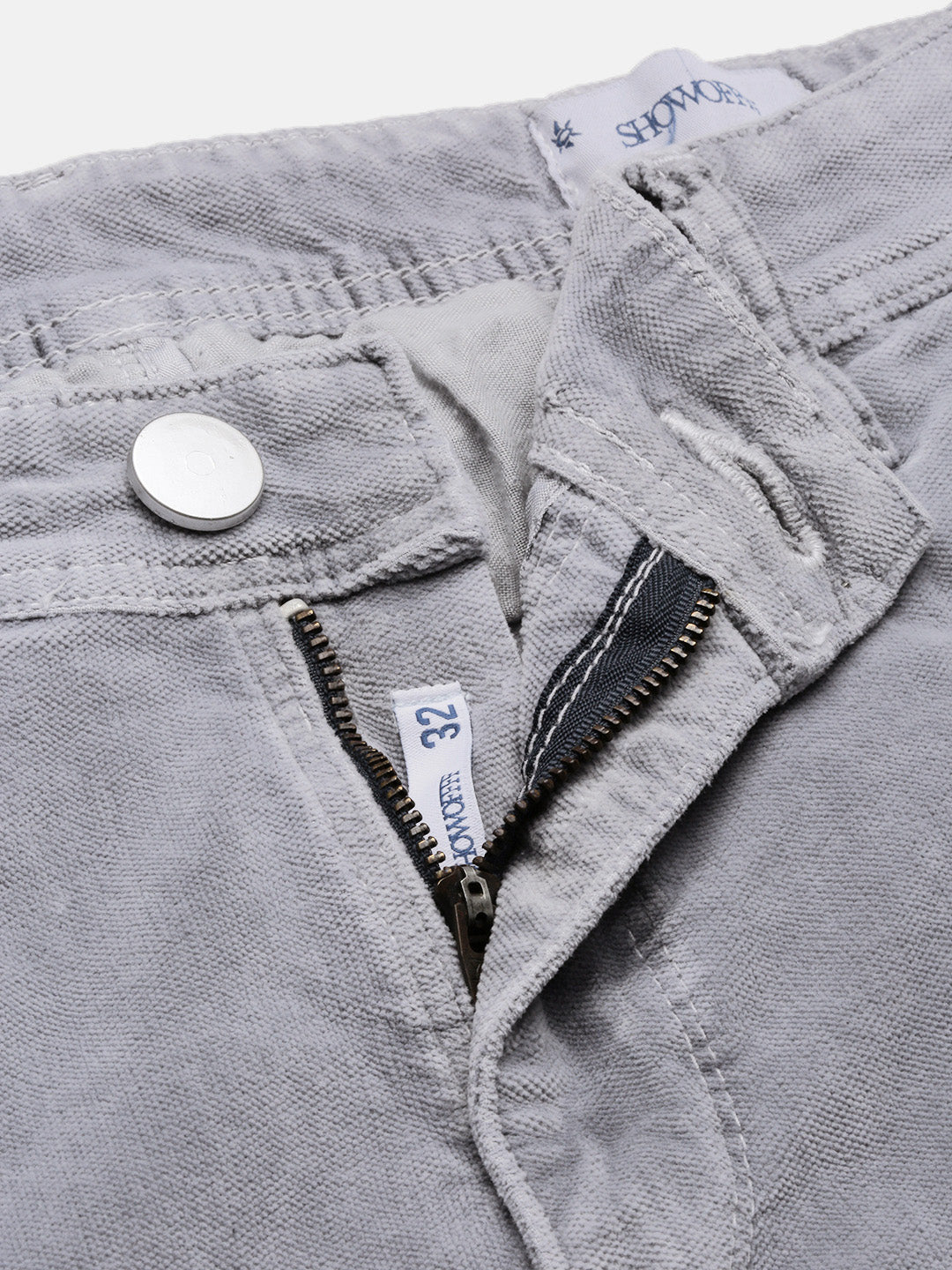 Men's Grey Solid Low-Rise Heavy Fade Straight Fit Jeans