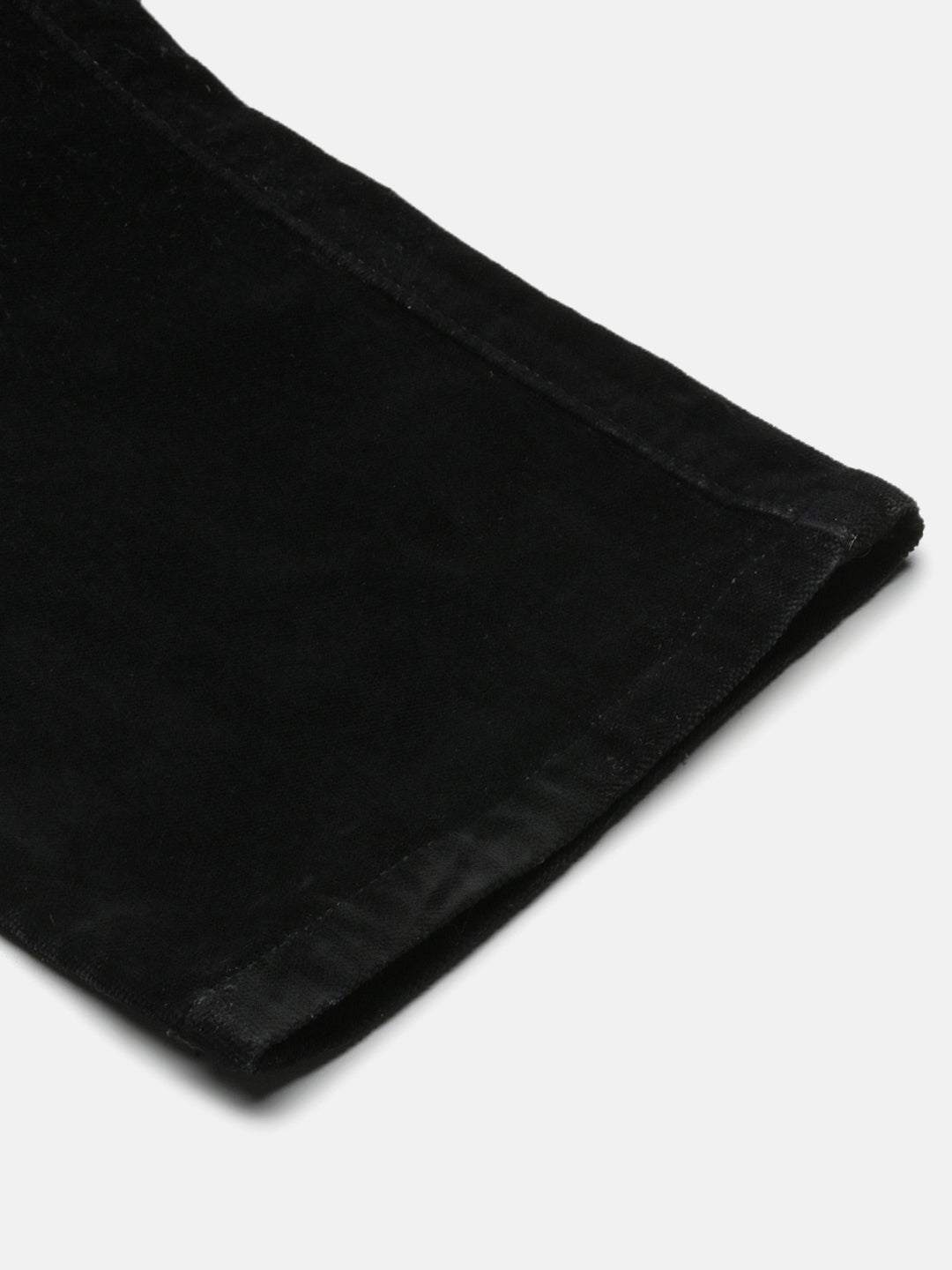 Men's Black Solid Straight Fit Low-Rise Jeans