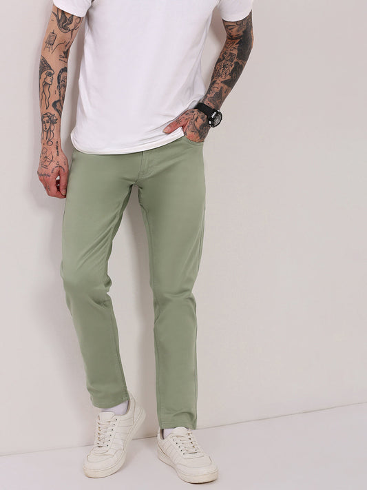 Men's Green Slim Fit Jeans