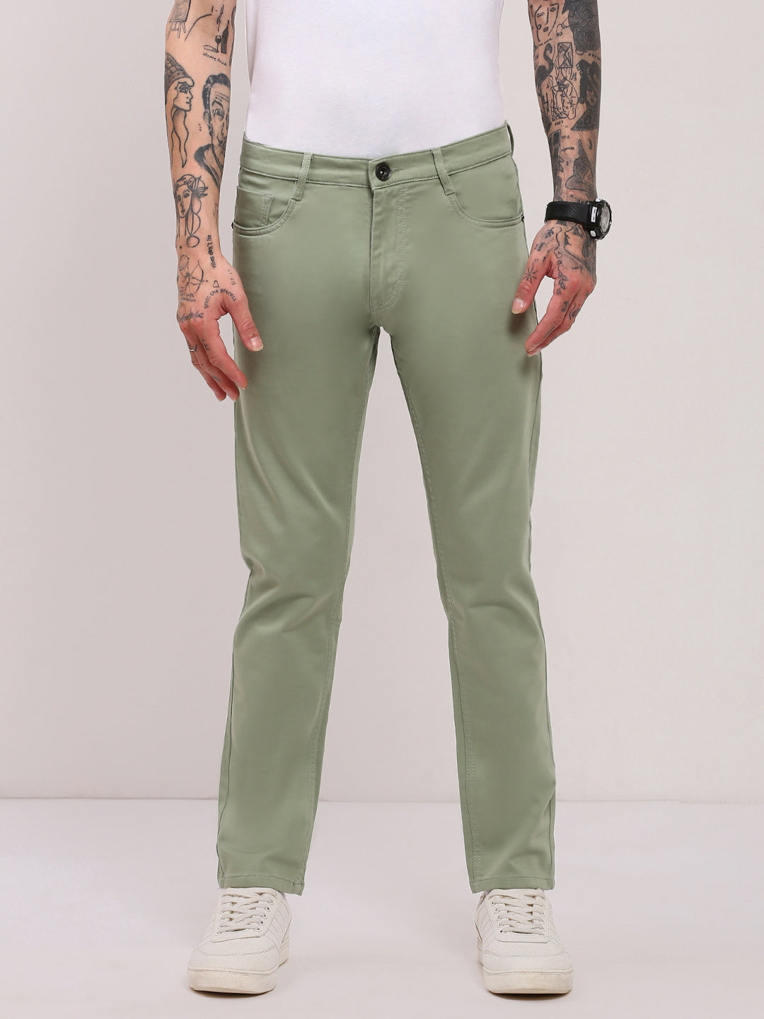 Men's Green Slim Fit Jeans